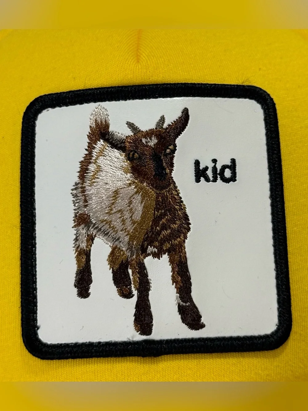 Goorin Bros The Farm Kid Goat Trucker Hat Kids O/S Yellow Summer Streetwear